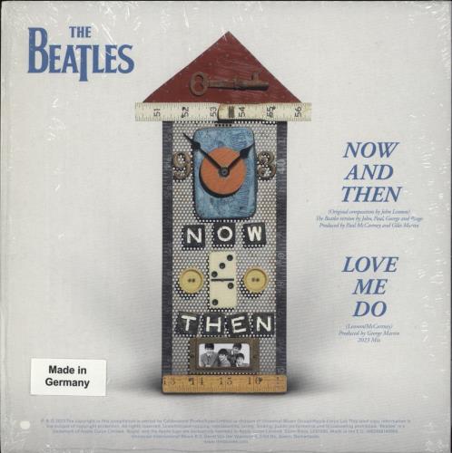 The Beatles Now And Then - Clear Vinyl 7" vinyl single (7 inch record / 45) UK BTL07NO874645
