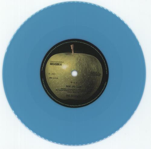 The Beatles Now And Then - Light Blue Vinyl 7" vinyl single (7 inch record / 45) UK BTL07NO865462