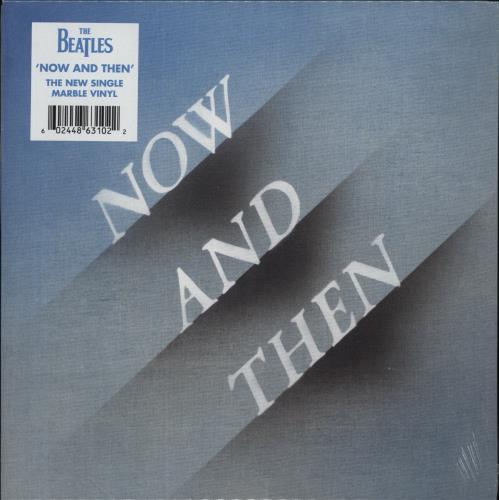 The Beatles Now And Then - Marbled Blue/White Vinyl - Sealed 7" vinyl single (7 inch record / 45) UK BTL07NO860856