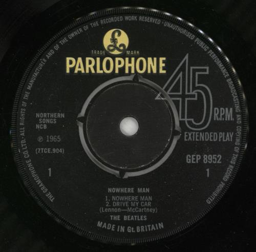 The Beatles Nowhere Man - 2nd - EX 7" vinyl single (7 inch record / 45) UK BTL07NO867983
