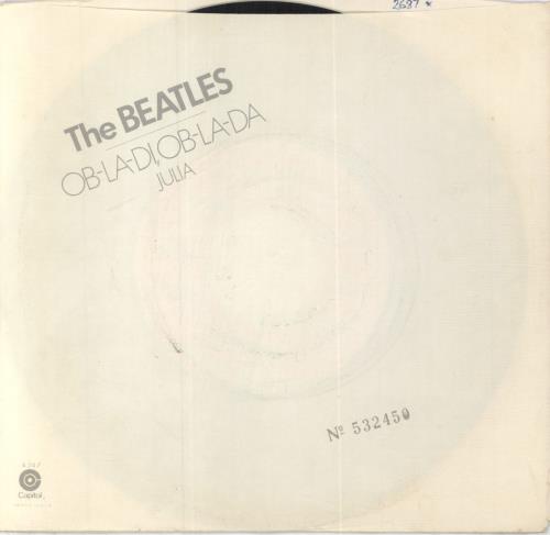 The Beatles Ob-La-Di Ob-La-Da - Orange Label 7" vinyl single (7 inch record / 45) US BTL07OB64475