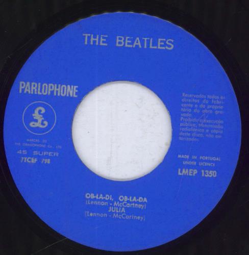 The Beatles Ob-La-Di, Ob-La-Da 7" vinyl single (7 inch record / 45) Portuguese BTL07OB663119