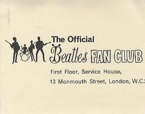 The Beatles Official Beatles Fan Club Card memorabilia UK BTLMMOF319750