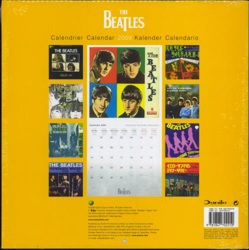 The Beatles Official Calendar 2009 calendar UK BTLCAOF430893