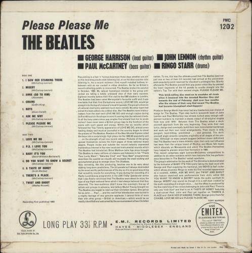 The Beatles Please Please Me - 1st/2nd Transitional Pressing vinyl LP album (LP record) UK BTLLPPL868928