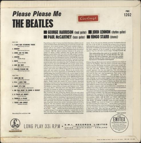 The Beatles Please Please Me - 2nd - VG vinyl LP album (LP record) UK BTLLPPL789936