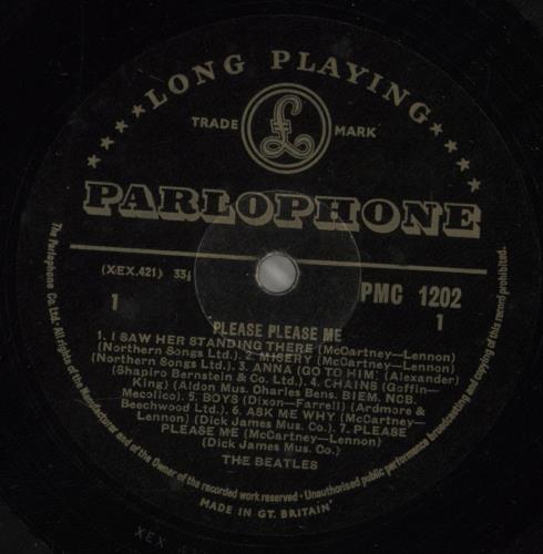The Beatles Please Please Me - 2nd - VG vinyl LP album (LP record) UK BTLLPPL854992