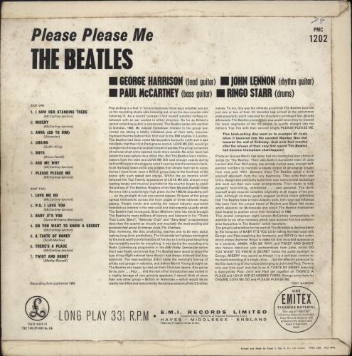 The Beatles Please Please Me - 2nd - VG vinyl LP album (LP record) UK BTLLPPL854992