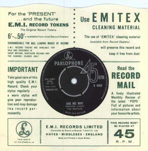 The Beatles Please Please Me - 3rd - VG 7" vinyl single (7 inch record / 45) UK BTL07PL647969