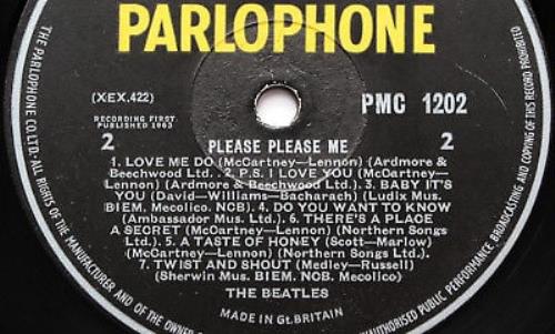 The Beatles Please Please Me - 5th - Mislabelled vinyl LP album (LP record) UK BTLLPPL809701