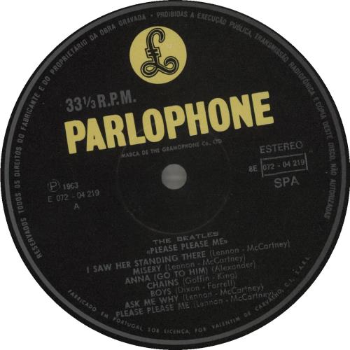 The Beatles Please Please Me - EX vinyl LP album (LP record) Portuguese BTLLPPL683371