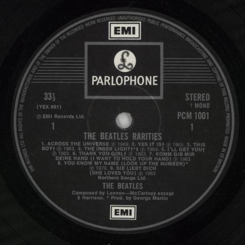 The Beatles Rarities - 1st - Factory Sample vinyl LP album (LP record) UK BTLLPRA531054