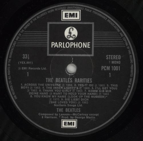 The Beatles Rarities - All Rights - Factory Sample - VG vinyl LP album (LP record) UK BTLLPRA879343