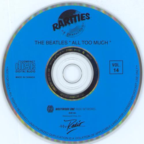The Beatles Rarities On Compact Disc Vol.#14 CD album (CDLP) US BTLCDRA66687