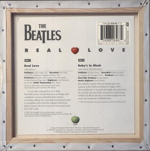 The Beatles Real Love - EX 7" vinyl single (7 inch record / 45) UK BTL07RE858179