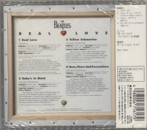 The Beatles Real Love - Sealed CD single (CD5 / 5") Japanese BTLC5RE868040