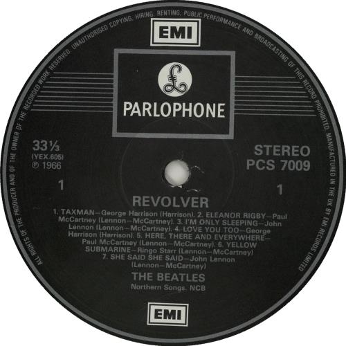 The Beatles Revolver - All Rights - EX vinyl LP album (LP record) UK BTLLPRE655167