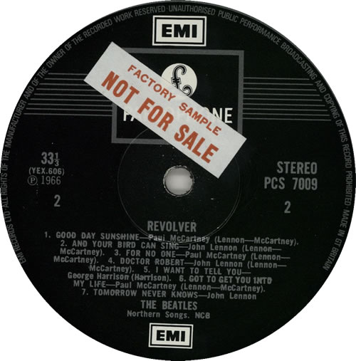 The Beatles Revolver - EMI - Sample vinyl LP album (LP record) UK BTLLPRE272291