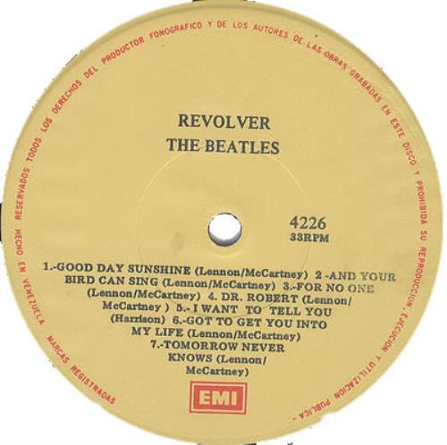 The Beatles Revolver vinyl LP album (LP record) Venezuelan BTLLPRE310967