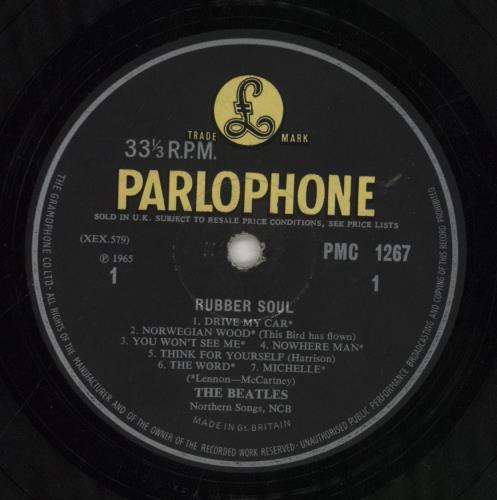 The Beatles Rubber Soul - 1st - Transitional - VG vinyl LP album (LP record) UK BTLLPRU856465