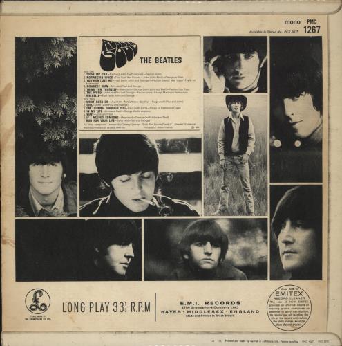 The Beatles Rubber Soul - 1st - Transitional - VG vinyl LP album (LP record) UK BTLLPRU856465