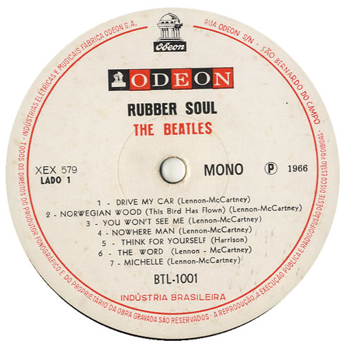 The Beatles Rubber Soul - 1st vinyl LP album (LP record) Brazilian BTLLPRU563805