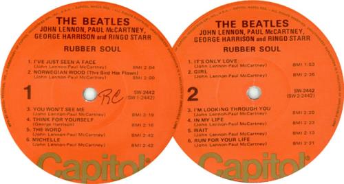 The Beatles Rubber Soul - Orange Label vinyl LP album (LP record) US BTLLPRU427184