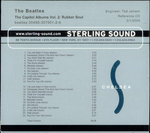 The Beatles Rubber Soul CD-R acetate US BTLCRRU528312