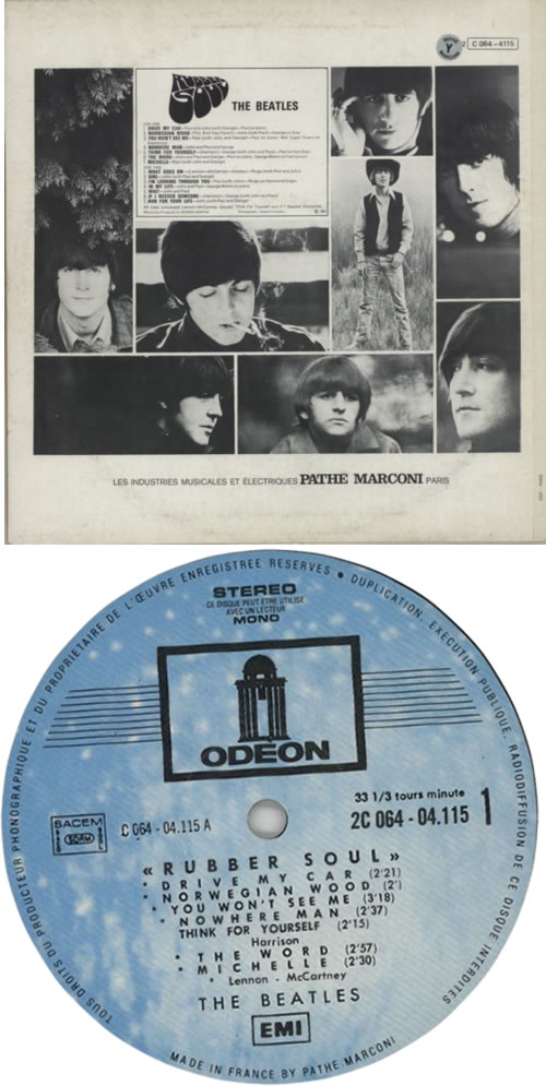 The Beatles Rubber Soul vinyl LP album (LP record) French BTLLPRU586180