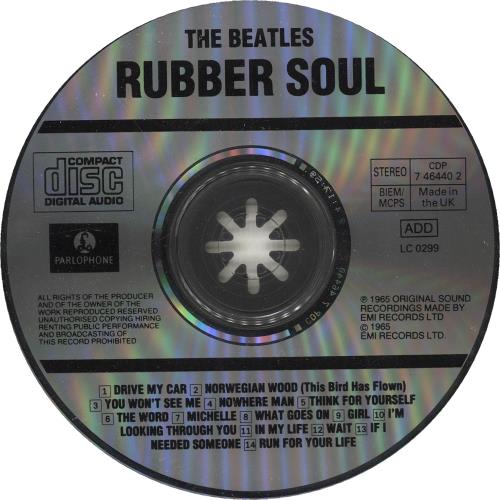 The Beatles Rubber Soul CD album (CDLP) UK BTLCDRU747758