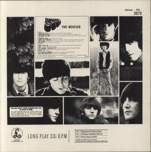 The Beatles Rubber Soul vinyl LP album (LP record) Singapore BTLLPRU858731