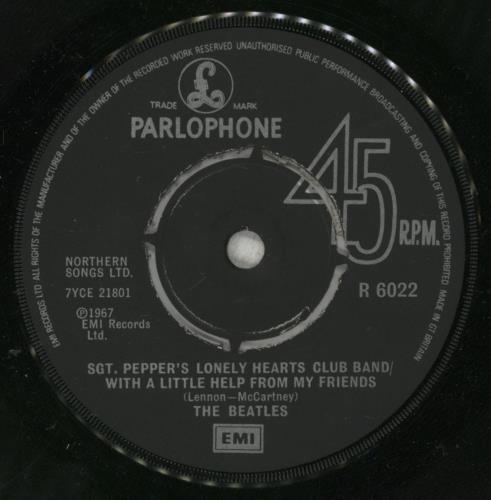 The Beatles Sgt Pepper's Lonely Hearts Club Band 7" vinyl single (7 inch record / 45) UK BTL07SG60947