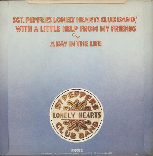 The Beatles Sgt Pepper's Lonely Hearts Club Band 7" vinyl single (7 inch record / 45) UK BTL07SG60947