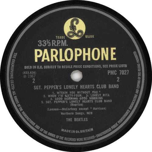 The Beatles Sgt. Pepper's - 2nd - VG vinyl LP album (LP record) UK BTLLPSG441618