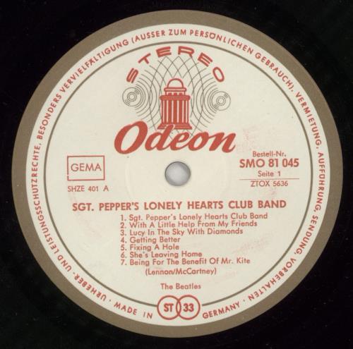 The Beatles Sgt. Pepper's - 'Export' - EX vinyl LP album (LP record) German BTLLPSG869959