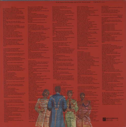 The Beatles Sgt. Pepper's - Red + 82 Obi - EX vinyl LP album (LP record) Japanese BTLLPSG880307