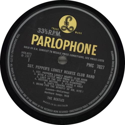 The Beatles Sgt. Pepper's - Wide Spine - VG vinyl LP album (LP record) UK BTLLPSG604271