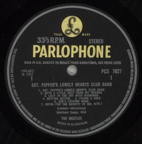 The Beatles Sgt. Pepper's - Wide Spine vinyl LP album (LP record) UK BTLLPSG876100