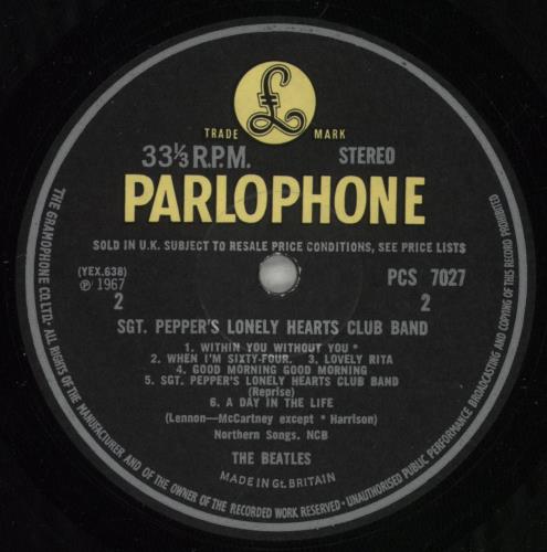 The Beatles Sgt. Pepper's - Wide Spine vinyl LP album (LP record) UK BTLLPSG876100