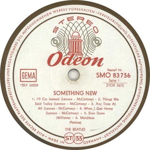 The Beatles Something New vinyl LP album (LP record) German BTLLPSO734048