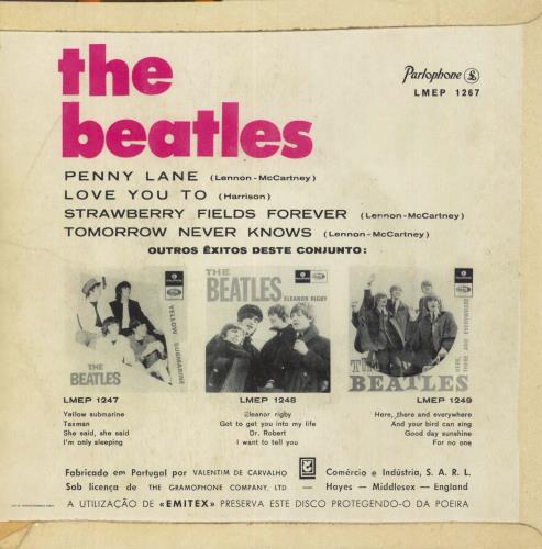 The Beatles Strawberry Fields Forever 7" vinyl single (7 inch record / 45) Portuguese BTL07ST359266