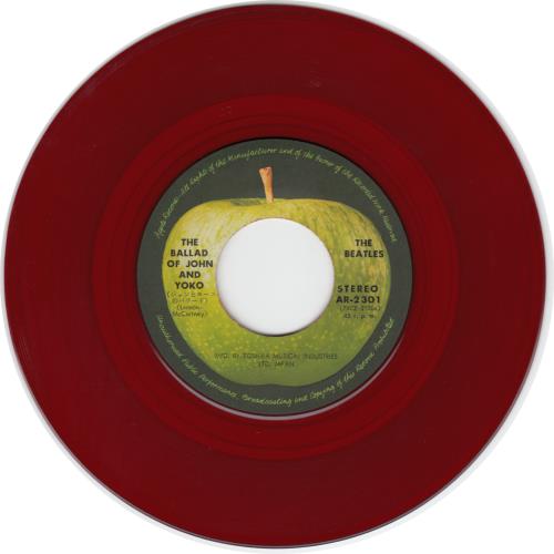 The Beatles The Ballad Of John And Yoko - Red Vinyl 7" vinyl single (7 inch record / 45) Japanese BTL07TH217182