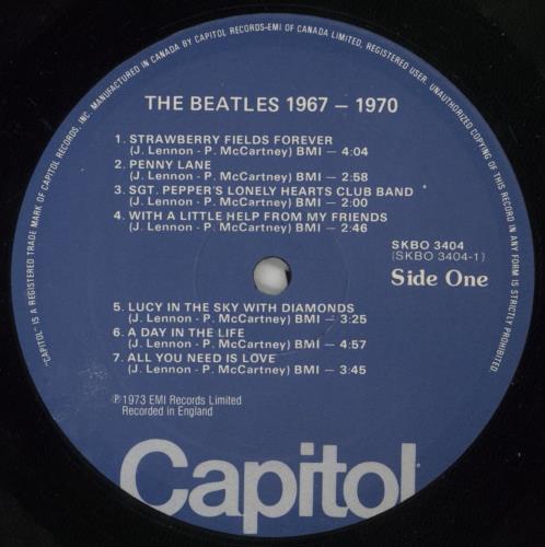 The Beatles The Beatles / 1967-1970 2-LP vinyl record set (Double LP Album) Canadian BTL2LTH69934