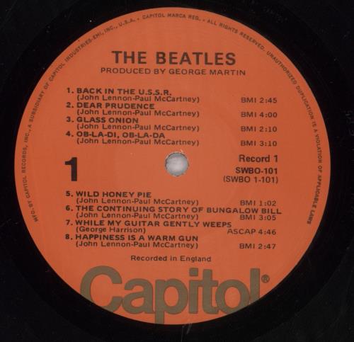The Beatles The Beatles [White Album] - Peach Label 2-LP vinyl record set (Double LP Album) US BTL2LTH275953