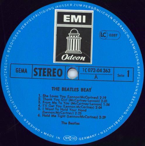 The Beatles The Beatles Beat - 4th vinyl LP album (LP record) German BTLLPTH783183