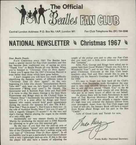 The Beatles The Beatles' Fifth Christmas Record + Newsletter - EX 7" vinyl single (7 inch record / 45) UK BTL07TH867383