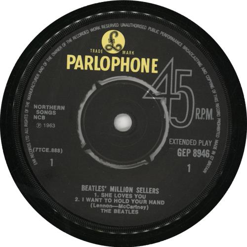 The Beatles The Beatles' Million Sellers EP - EMI Records - Lam 7" vinyl single (7 inch record / 45) UK BTL07TH735835