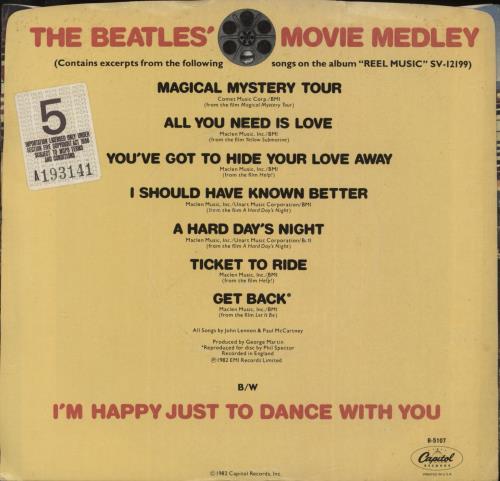 The Beatles The Beatles' Movie Medley - P/S 7" vinyl single (7 inch record / 45) US BTL07TH80691