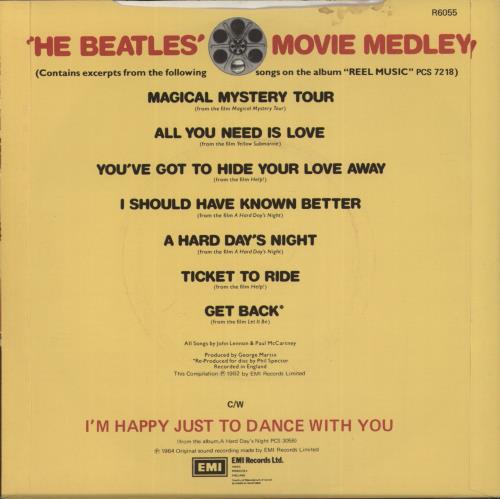 The Beatles The Beatles' Movie Medley - Solid 7" vinyl single (7 inch record / 45) UK BTL07TH612363