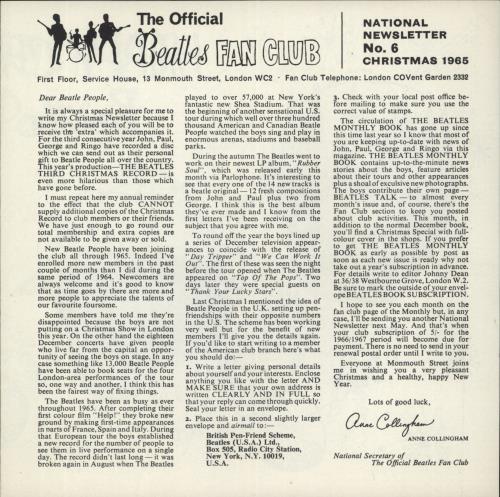 The Beatles The Beatles Third Christmas Record - VG + Newsletter 7" vinyl single (7 inch record / 45) UK BTL07TH867377